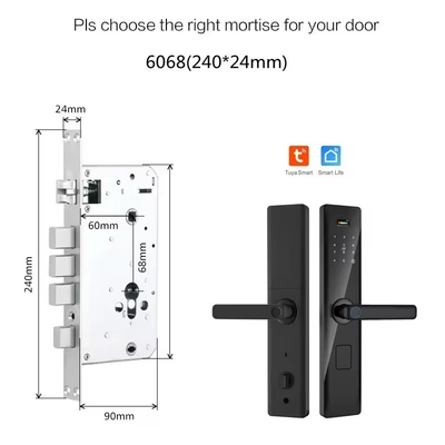 Glomarket Tuya Smart Security Digitales Türschloss Biometrischer Fingerabdruck Griff Smart Lock Hotel Apartment Zimmer Schloss Fabrikpreis
