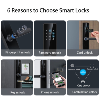 Glomarket Tuya Smart Security Digitales Türschloss Biometrischer Fingerabdruck Griff Smart Lock Hotel Apartment Zimmer Schloss Fabrikpreis