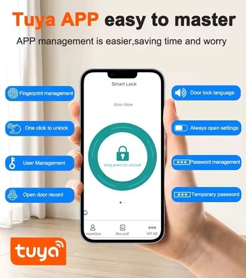 Glomarket Tuya Smart Security Digitales Türschloss Biometrischer Fingerabdruck Griff Smart Lock Hotel Apartment Zimmer Schloss Fabrikpreis
