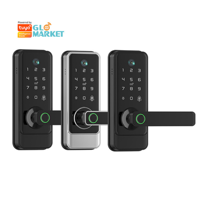 Glomarket Tuya Wifi Schlüssellose Totenverschluss Serraduras Elektrische Handgriffe Vordertürverschluss Mit Tastatur Smart Fingerabdruck Digitalverschluss