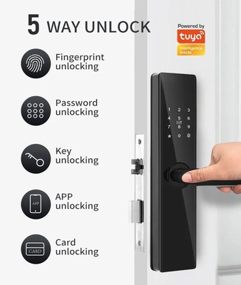 Glomarket Tuya TTlock Fingerabdruck Digitales Passwort Wohnung Wohnzimmer Cerraduras Intelligentes Sicherheit Smart Holztürschloss