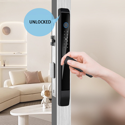 Glomarket Outdoor Aluminium Schiebetürschloss Digitaler Griff Elektronischer Ttlock Fingerabdruck Tuya Wasserdichte intelligente Schlösser
