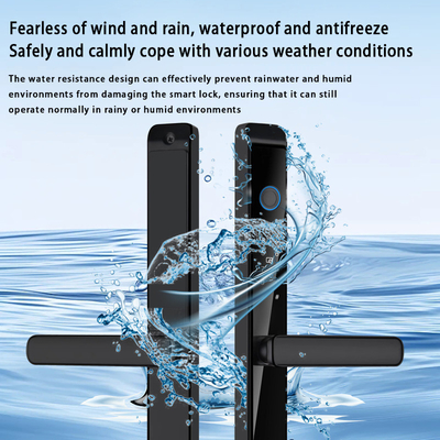Glomarket Outdoor Aluminium Schiebetürschloss Digitaler Griff Elektronischer Ttlock Fingerabdruck Tuya Wasserdichte intelligente Schlösser