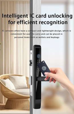 Glomarket Outdoor Aluminium Schiebetürschloss Digitaler Griff Elektronischer Ttlock Fingerabdruck Tuya Wasserdichte intelligente Schlösser