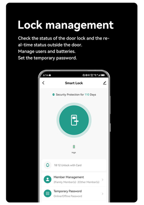 Glomarket Sicherheit Cerradura Intelligente Sicherheit Zuhause Automatische elektrische WLAN Fingerabdruck Digital Tuya Smart Door Lock