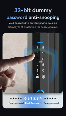 Glomarket Sicherheit Cerradura Intelligente Sicherheit Zuhause Automatische elektrische WLAN Fingerabdruck Digital Tuya Smart Door Lock