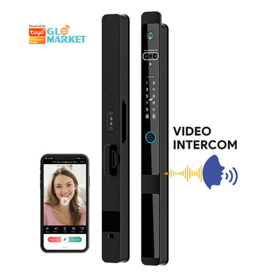 Glomarket Tuya 3d Face Cerradura Intelligente Automatische elektrische WLAN-Kamera Fingerabdruck Digitales intelligentes Türschloss