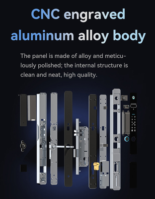 Glomarket Tuya 3d Face Cerradura Intelligente Automatische elektrische WLAN-Kamera Fingerabdruck Digitales intelligentes Türschloss