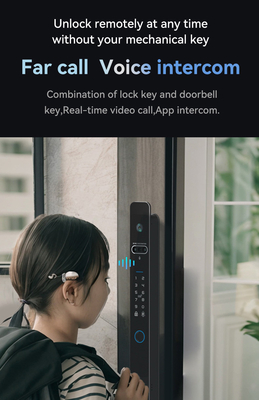 Glomarket Tuya 3d Face Cerradura Intelligente Automatische elektrische WLAN-Kamera Fingerabdruck Digitales intelligentes Türschloss
