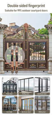 Glomarket Hof Villa Tor Schloss Hochsicherheit Wasserdicht Intelligente Doppel Fingerabdruck Passwort Smart Lock