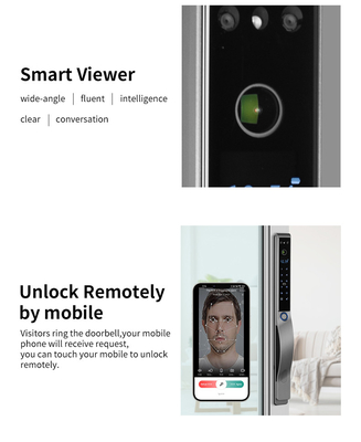 Glomarket Outdoor Elektrische Schlüssellose 3D-Gesichtserkennung Tuya Digitale Passwortkarte Türschloss Wasserdicht Fingerabdruck Smart Lock