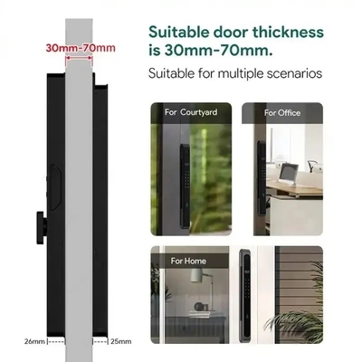 Glomarket Außenwasserdicht Ip68 Digital Elektronische Tuya Smart Schlösser Fingerabdruck Aluminium Stahl Gleitglas Türschloss