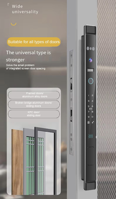 Glomarket 3D Gesichtserkennung Tuya Wifi Aluminium Schiebetürschloss Wasserdicht Fingerabdruck Smart Digital Schloss Glas Türschloss
