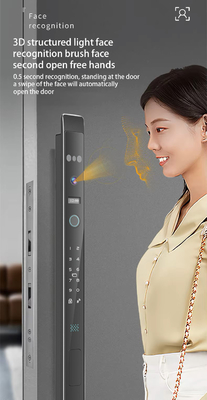 Glomarket Automatisches 3D-Gesichts-Smart Lock mit Kamera-Sicherheit Biometrischer Fingerabdruck Schiebetür Tuya Smart Door Lock