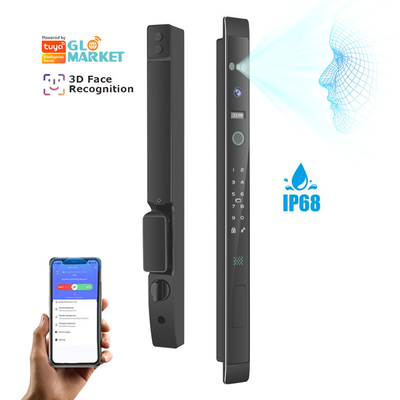 Glomarket Automatisches 3D-Gesichts-Smart Lock mit Kamera-Sicherheit Biometrischer Fingerabdruck Schiebetür Tuya Smart Door Lock