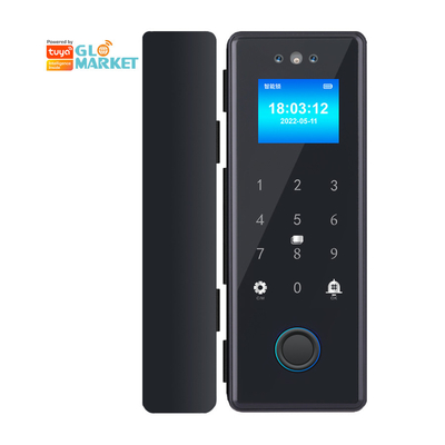 Glomarket Tuya Smart 3d Gesichtserkennung Wifi Glas Türschloss Fingerabdruck Karte Passwort Elektronische Glas Türschloss Für Büro