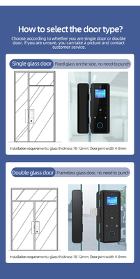 Glomarket Tuya Smart 3d Gesichtserkennung Wifi Glas Türschloss Fingerabdruck Karte Passwort Elektronische Glas Türschloss Für Büro
