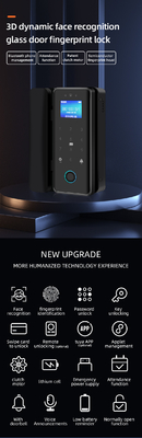 Glomarket Tuya Smart 3d Gesichtserkennung Wifi Glas Türschloss Fingerabdruck Karte Passwort Elektronische Glas Türschloss Für Büro