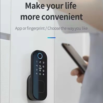 Glomarket Smart Home Wasserdichtes Smart Electric Rim Lock mit Tuya APP Steuerung WIFI Außentor Tür Fingerabdruck Smart Lock
