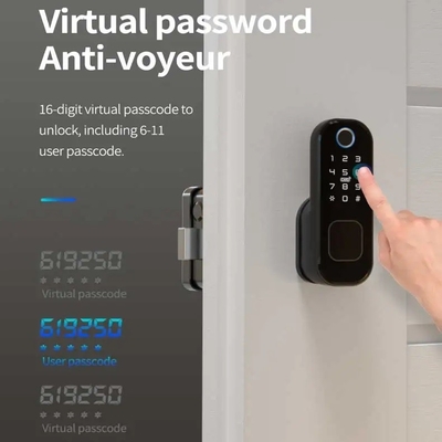 Glomarket Smart Home Wasserdichtes Smart Electric Rim Lock mit Tuya APP Steuerung WIFI Außentor Tür Fingerabdruck Smart Lock