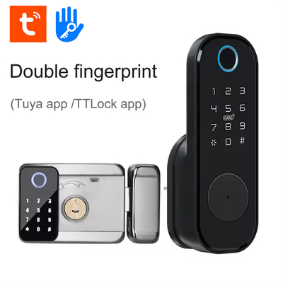 Glomarket Apartment Tuya Smart Door Lock Anti-Diebstahl Digital Passwort Ttlock App Control Gate Doppel Smart Rim Fingerabdruck Schloss