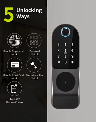 Glomarket Tuya Wasserdichtes digitales TTLock Fernschließen Doppelseitiges Fingerabdruck-Smart Lock