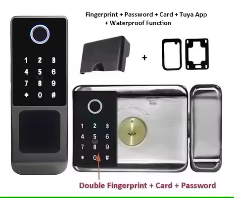 Glomarket Tuya Wasserdichtes digitales TTLock Fernschließen Doppelseitiges Fingerabdruck-Smart Lock