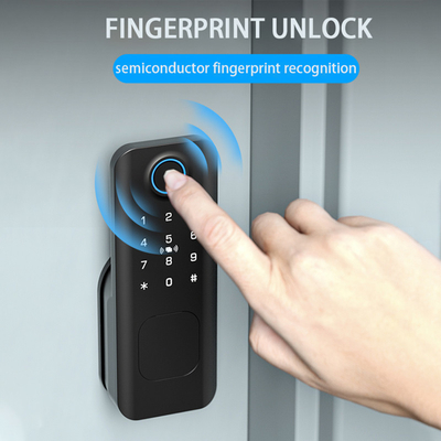 Glomarket Außensicherheit Intelligenter digitaler Schlüssel Fingerabdruck Passwort Smart Rim Tür Schloss Für Tor Vordertür