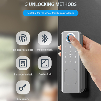 Glomarket Außensicherheit Intelligenter digitaler Schlüssel Fingerabdruck Passwort Smart Rim Tür Schloss Für Tor Vordertür