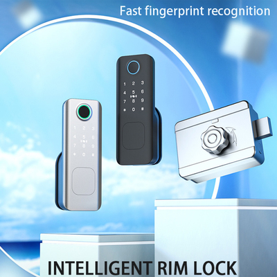 Glomarket Außensicherheit Intelligenter digitaler Schlüssel Fingerabdruck Passwort Smart Rim Tür Schloss Für Tor Vordertür