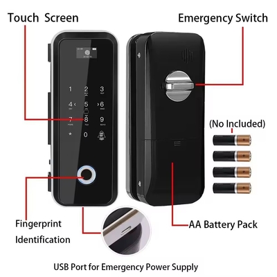 Glomarket Smart Tuya Wifi Glas Türschloss Fingerabdruck Digitale Tastatur Passwort Schloss Intelligente Verknüpfung Fernentriegelung