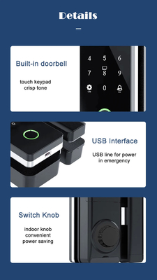 Glomarket Tuya Smart Glass Door Lock Biometrische Fingerabdrücke BLE Smart Electronic Lock Für Büro Glas Tür