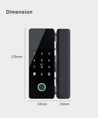 Glomarket Tuya Smart Glass Door Lock Biometrische Fingerabdrücke BLE Smart Electronic Lock Für Büro Glas Tür