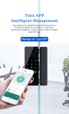 Glomarket Tuya Smart Glass Door Lock Biometrische Fingerabdrücke BLE Smart Electronic Lock Für Büro Glas Tür