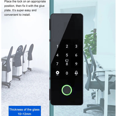 Glomarket Tuya Smart Glass Door Lock Biometrische Fingerabdrücke BLE Smart Electronic Lock Für Büro Glas Tür