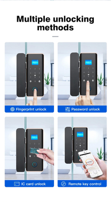 Glomarket Smart Glass Door Lock Wifi Fernbedienung Tuya App Büro Schließkarte Digitales Biometrisches Fingerabdruck Türschloss