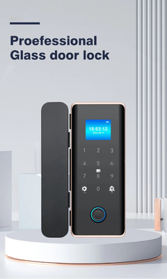 Glomarket Smart Glass Door Lock Wifi Fernbedienung Tuya App Büro Schließkarte Digitales Biometrisches Fingerabdruck Türschloss