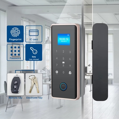 Glomarket Smart Glass Door Lock Wifi Fernbedienung Tuya App Büro Schließkarte Digitales Biometrisches Fingerabdruck Türschloss