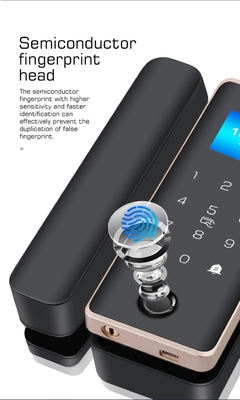 Glomarket Smart Glass Door Lock Wifi Fernbedienung Tuya App Büro Schließkarte Digitales Biometrisches Fingerabdruck Türschloss