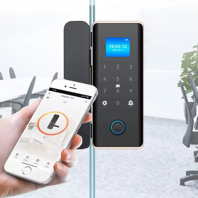 Glomarket Smart Glass Door Lock Wifi Fernbedienung Tuya App Büro Schließkarte Digitales Biometrisches Fingerabdruck Türschloss