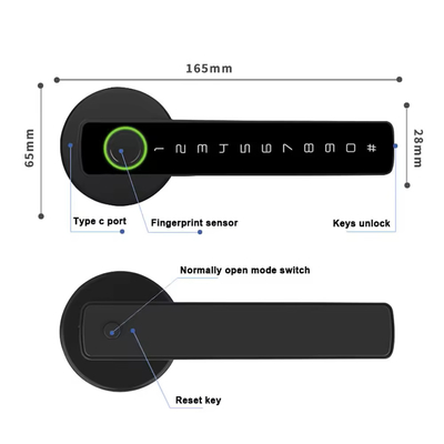 Glomarket Tuya Ble Smart Lock Sicherheit Elektronische Schlüssellose Smart Door Handle Lock Innenraum Schloss