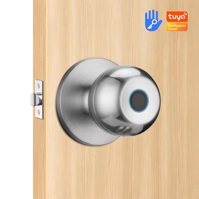 Glomarket Großhandel Intelligentes Rundknopfschloss Schlüsselloses Smart Door Handle Lock Tuya App Control Smart Fingerprint Türschloss