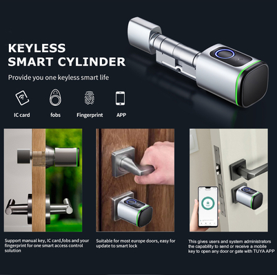 Glomarket Home Smart Door Lock Ttlock Smart Fingerprint Card Key Unlock Verstellbarer Zylinder Euro Smart Lock Tuya App Türschloss
