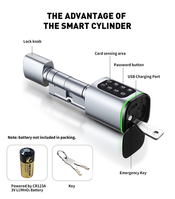 Glomarket Tuya Ttlock Smart Digital Keyless Türschloss Zylinder Kombination Passwort &amp; Karte Elektronische Schloss Zylinder Smart Lock