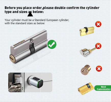 Glomarket Tuya Ttlock Smart Digital Keyless Türschloss Zylinder Kombination Passwort &amp; Karte Elektronische Schloss Zylinder Smart Lock