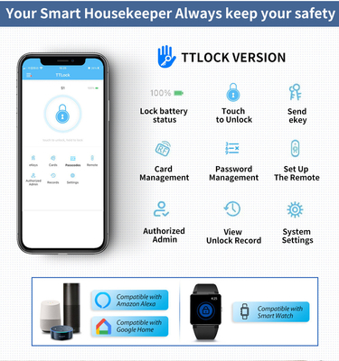 Glomarket Tuya Ttlock Smart Digital Keyless Türschloss Zylinder Kombination Passwort &amp; Karte Elektronische Schloss Zylinder Smart Lock