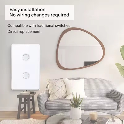 Glomarket Tuya Zigbee/wifi EU Gehärtetes Glas Konkave Taste Berührung Lichtschalter 1/2/3/4 Gang Wifi Wandschalter Arbeiten mit Google Alexa