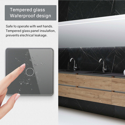 Glomarket Smart EU/UK 1-4Gang Wandschalter WIFI/Zigbee Glass Panel Lichtschalter Tuya Smart Switch mit Google Alexa