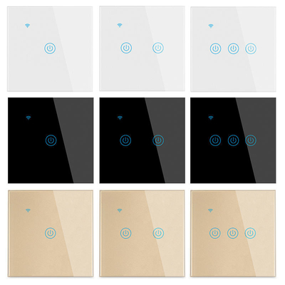 Glomarket EU 1/2/3/4 Gang Tuya Smart Switch Licht Alexa Sprachsteuerung Berührung Glas Wand drahtloses WLAN elektrische Schalter