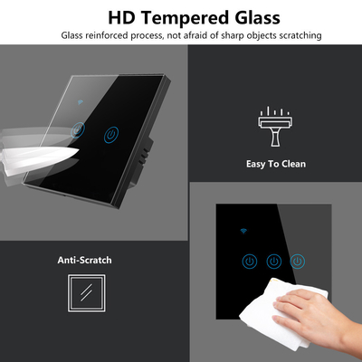 Glomarket EU 1/2/3/4 Gang Tuya Smart Switch Licht Alexa Sprachsteuerung Berührung Glas Wand drahtloses WLAN elektrische Schalter
